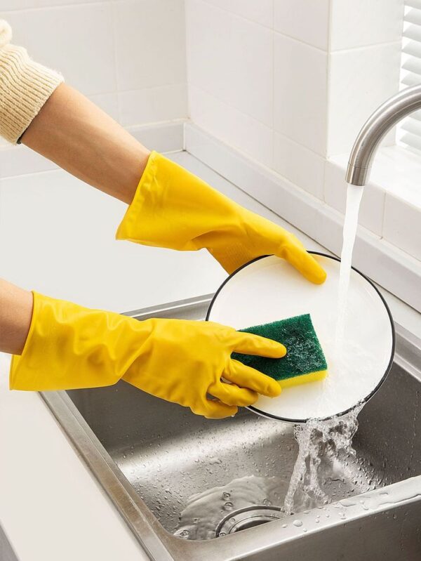 1pair Plain Dishwashing Glove Lavavajillas Manual 5 lts