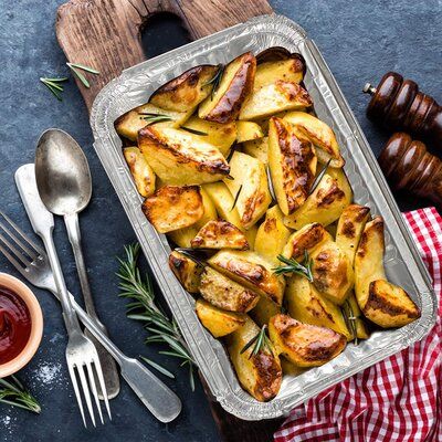 slai Aluminum Pans Disposable (30-Pack) Disposable Takeout Pans Food Containers For Baking, Cooking, Grilling _ Wayfair Canada Bandeja Aluminio+ tapa 650cc