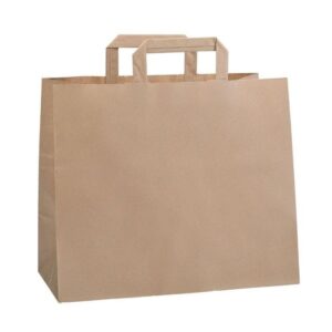 Bolsa Kraft Grande De Asa Plana - Bolsitas Boda Bolsas Kraft Asa plana (26+20X28cm) 250und